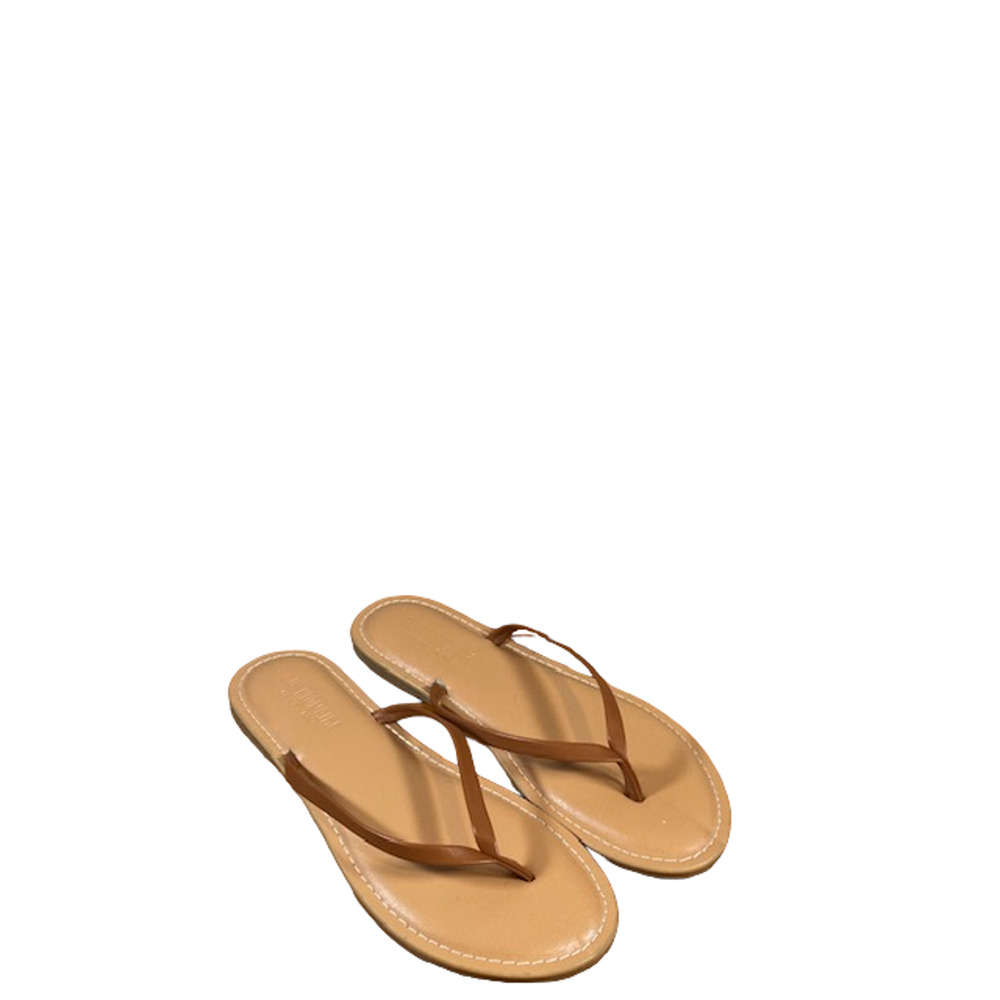Cushionaire Cora Women’s Beige Thong Slip On Flat Casual Summer Sandals Size 6.5